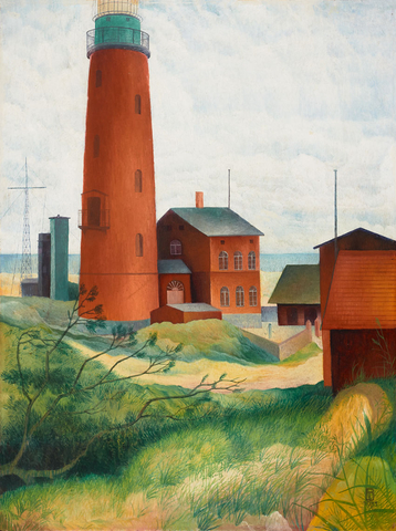 Leuchtturm Darßer Ort, 1931, Öl auf Sperrholz, 60 x 45 cm, Privatbesitz