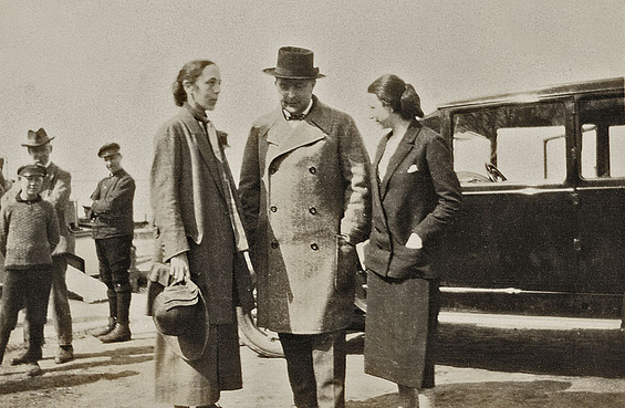 Line Ristow, Peter E. Erichson & Dörte Helm, um 1926Historisches Foto von 1926