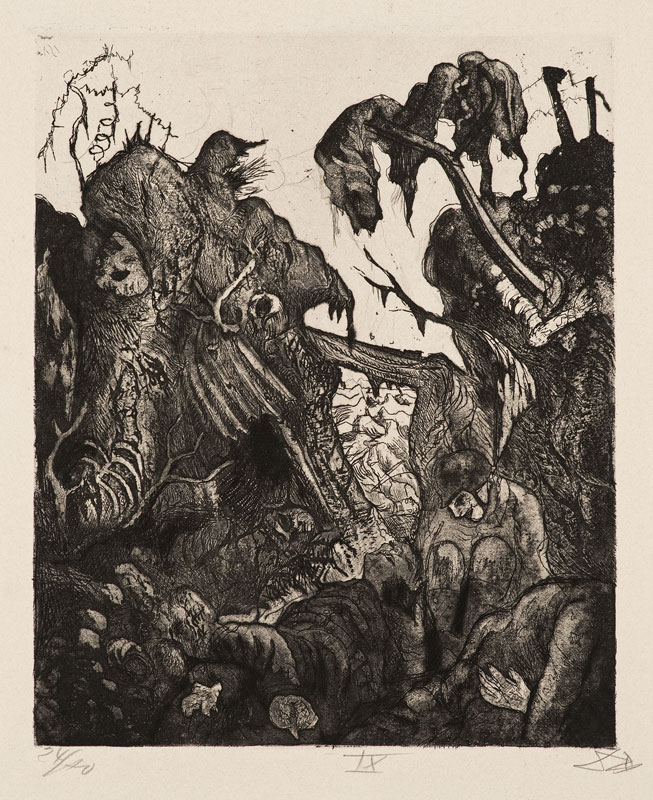 Otto Dix (1891-1969) | Zerfallener Kampfgraben | 1924