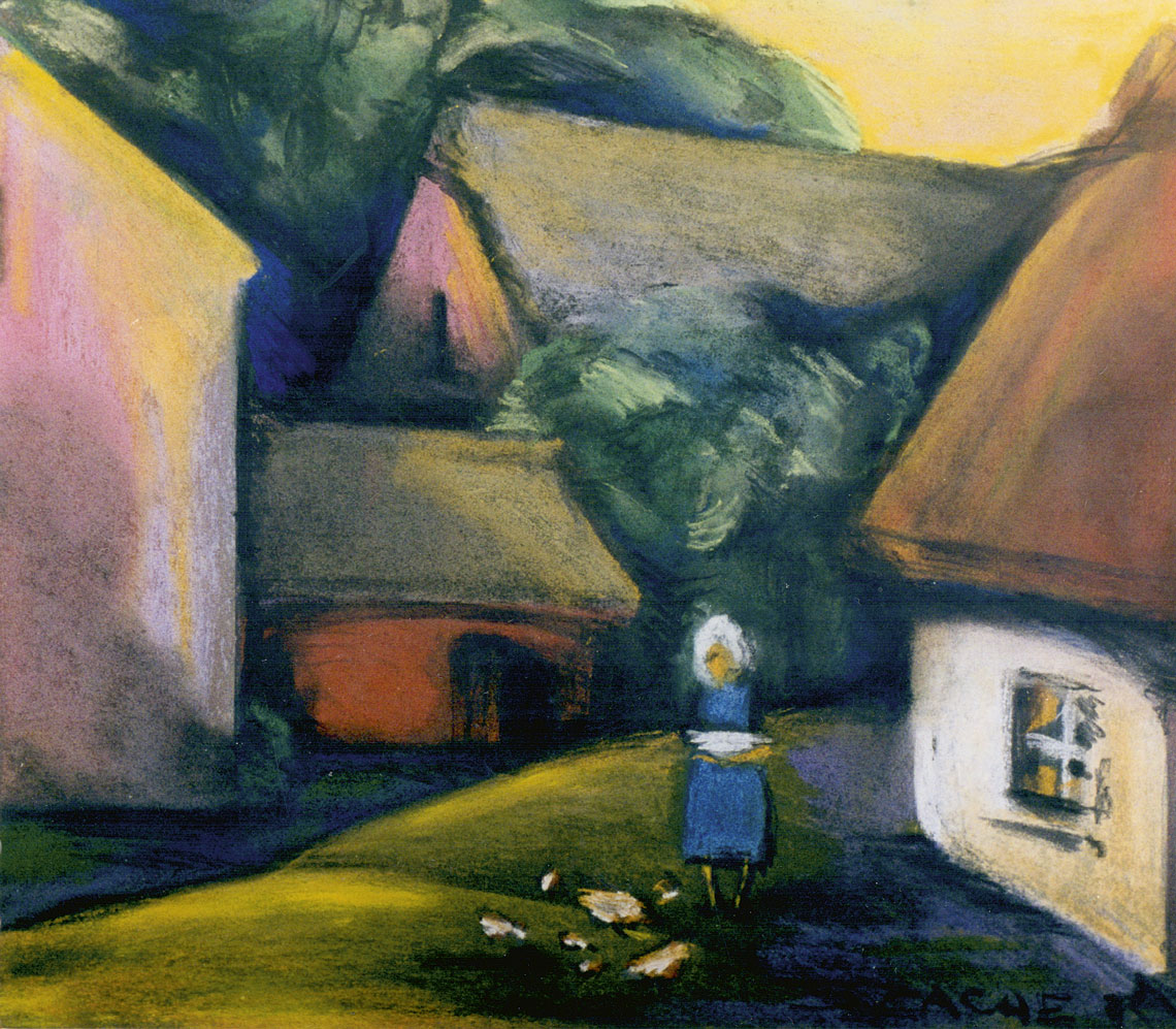 Oma Lehmann, 1986, Pastell, 40,0 x 39,0 cm