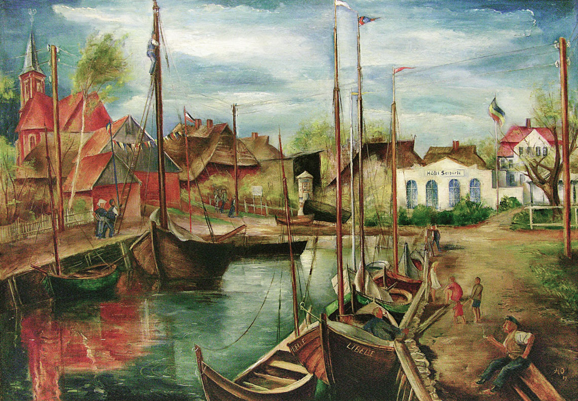 Hans Emil Oberländer, Der Hafen von Wustrow, 1929, Kulturhistorisches Museum Rostock